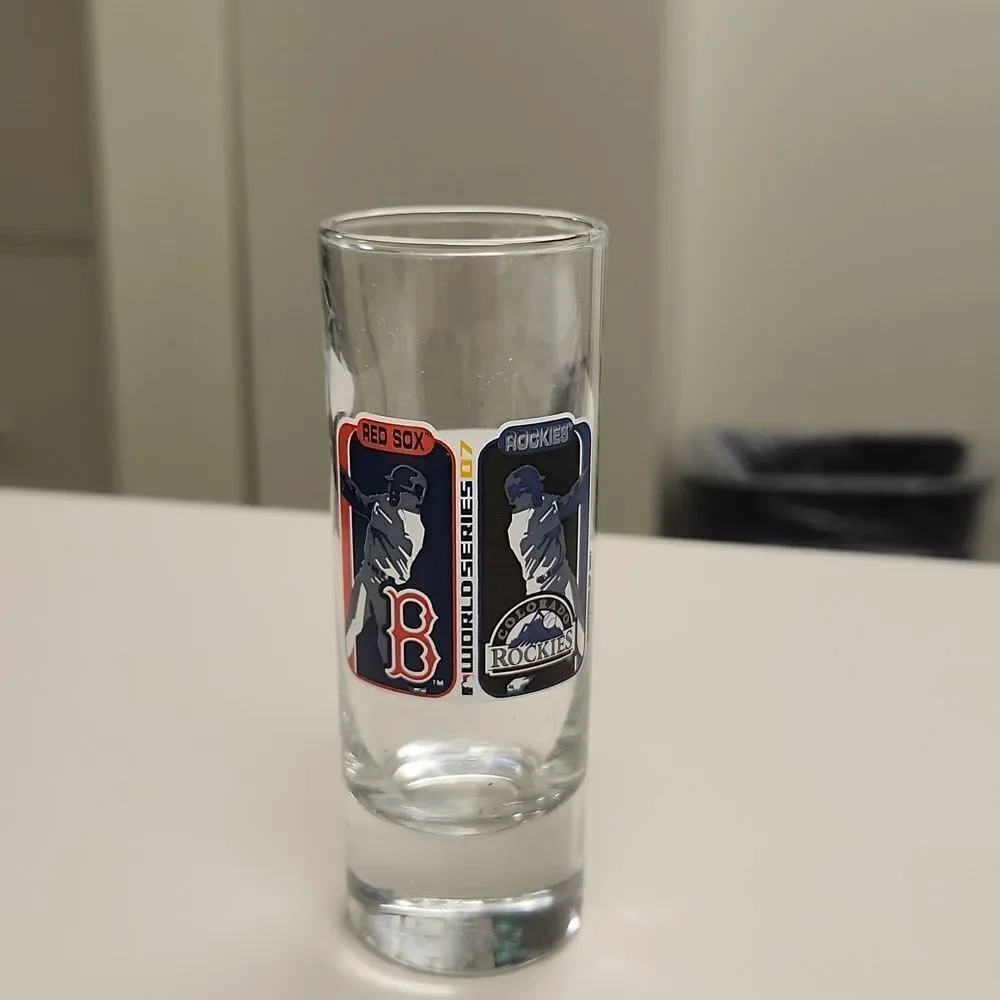 World Series 2007 Boston Red Sox Colorado Rookies Shot Glass